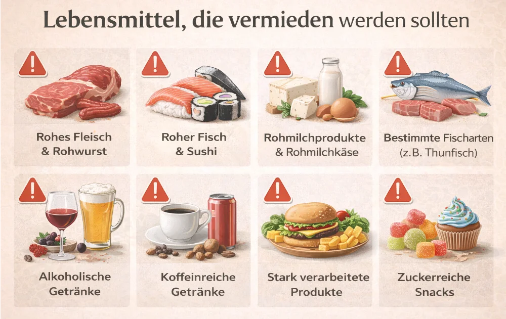 lebensmittel schwangerschaft vermeiden 1000